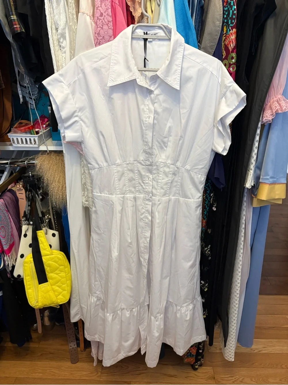 NWT Velvet Heart Emily Button-Front Midi Dress - Picture 5 of 11